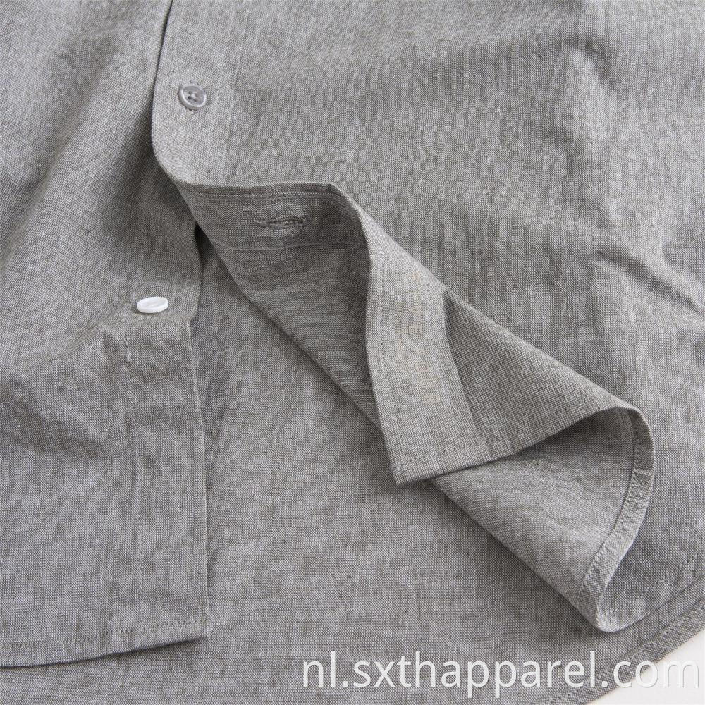 Men's Short Sleeve Solid Cotton Shirt